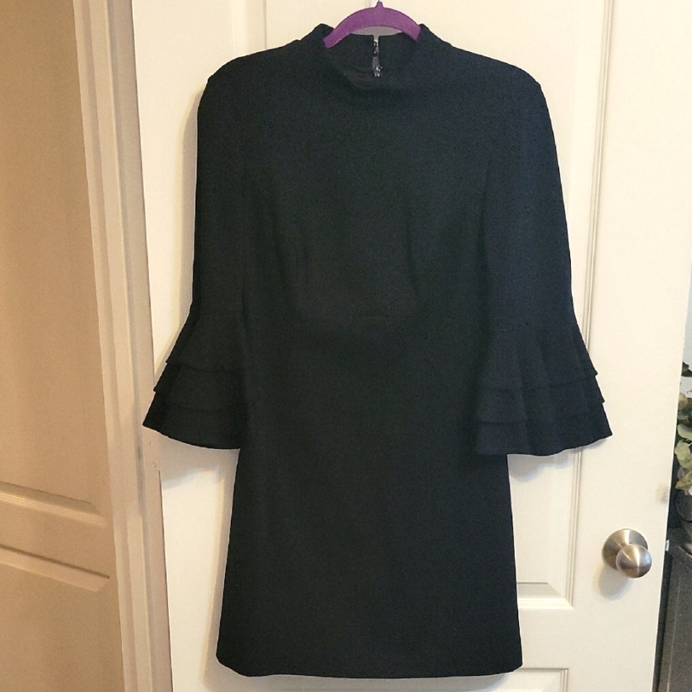 Trina Turk  Black Dress with Bell Sleeve